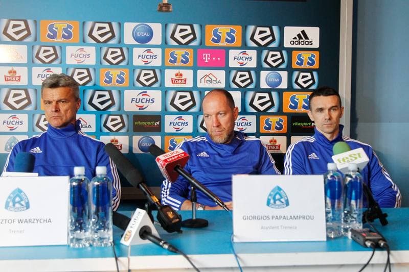 Football. Ruch Chorzow. Press Conference. 24.04.2017