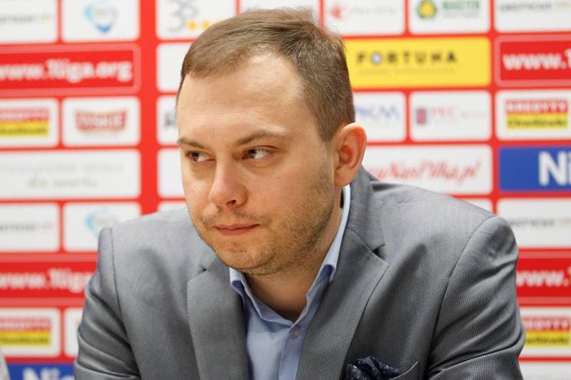 Football. GKS Tychy. Press Conference. 25.04.2017
