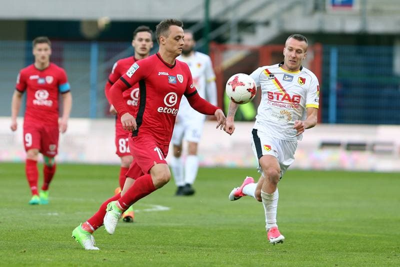 Football. Lotto Ekstraklasa. Piast Gliwice - Jagiellonia Bialystok. 22.04.2017