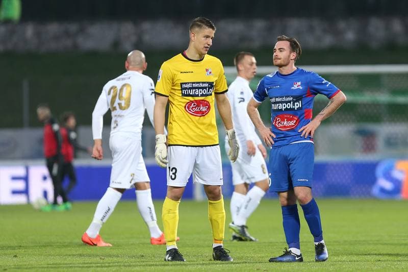 Football. Nice I Liga. Zaglebie Sosnowiec - Podbeskidzie Bielsko-Biala. 15.04.2017