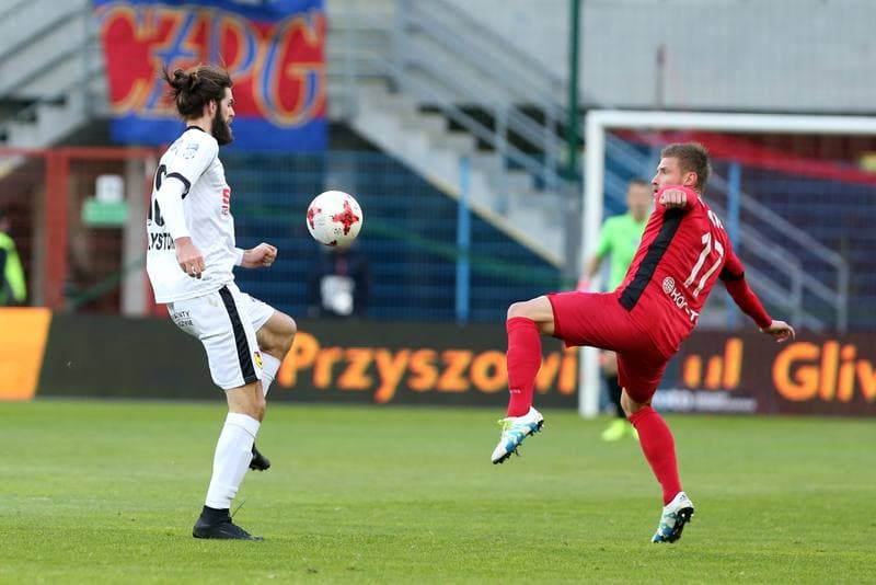 Football. Lotto Ekstraklasa. Piast Gliwice - Jagiellonia Bialystok. 22.04.2017