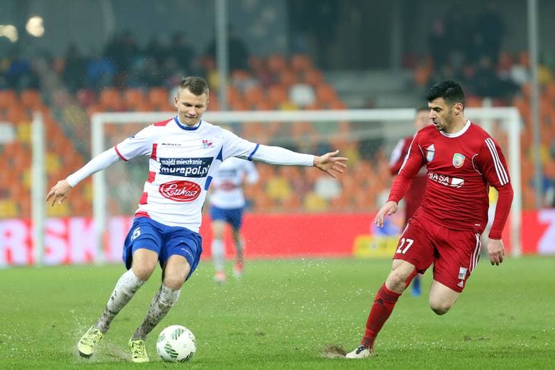 Football. Nice I Liga. Podbeskidzie Bielsko-Biala - Miedz Legnica. 28.04.2017