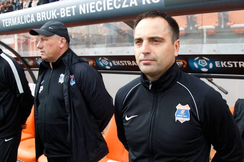 Football. Lotto Ekstraklasa. Bruk-Bet Termalica Nieciecza - Piast Gliwice. 17.04.2017