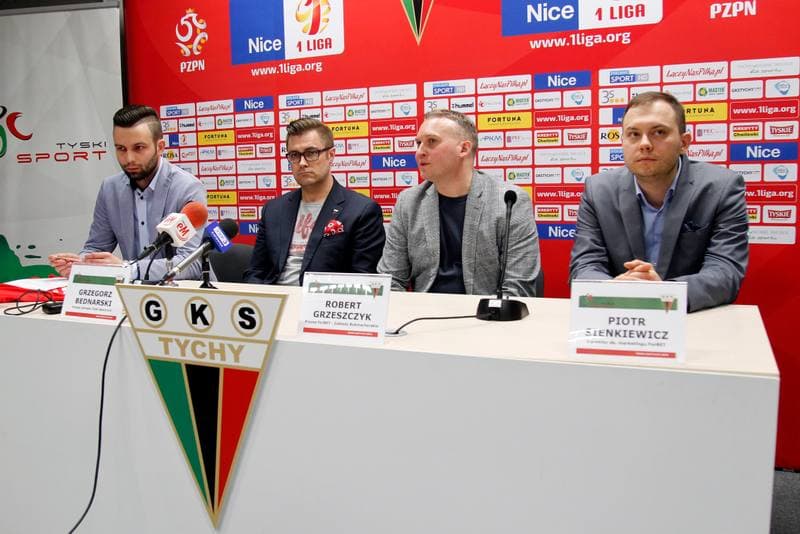 Football. GKS Tychy. Press Conference. 25.04.2017