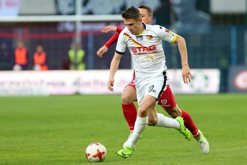 Football. Lotto Ekstraklasa. Piast Gliwice - Jagiellonia Bialystok. 22.04.2017