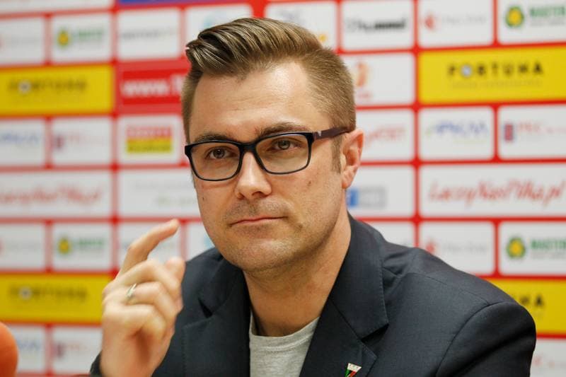 Football. GKS Tychy. Press Conference. 25.04.2017