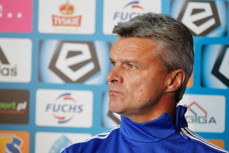 Football. Ruch Chorzow. Press Conference. 24.04.2017
