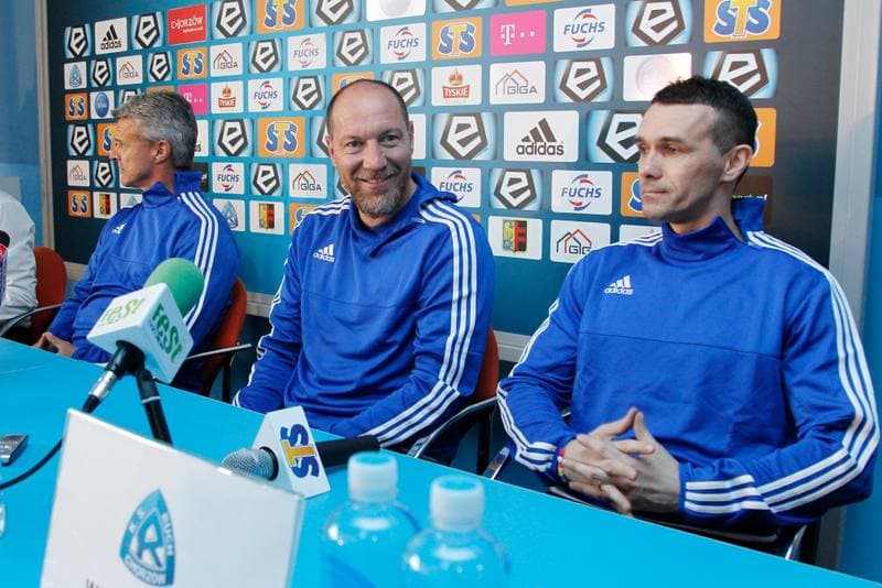 Football. Ruch Chorzow. Press Conference. 24.04.2017
