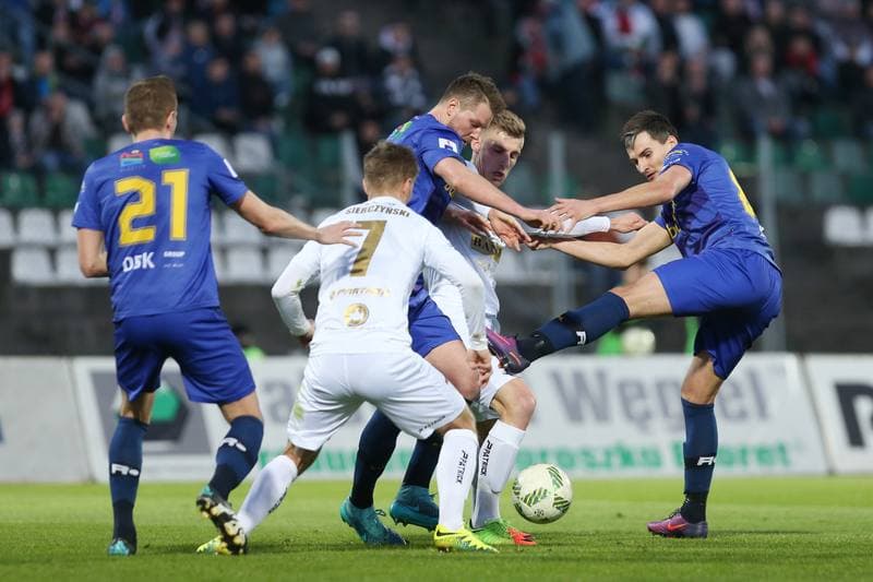 Football. Nice I Liga. Zaglebie Sosnowiec - Stomil Olsztyn. 04.03.2017