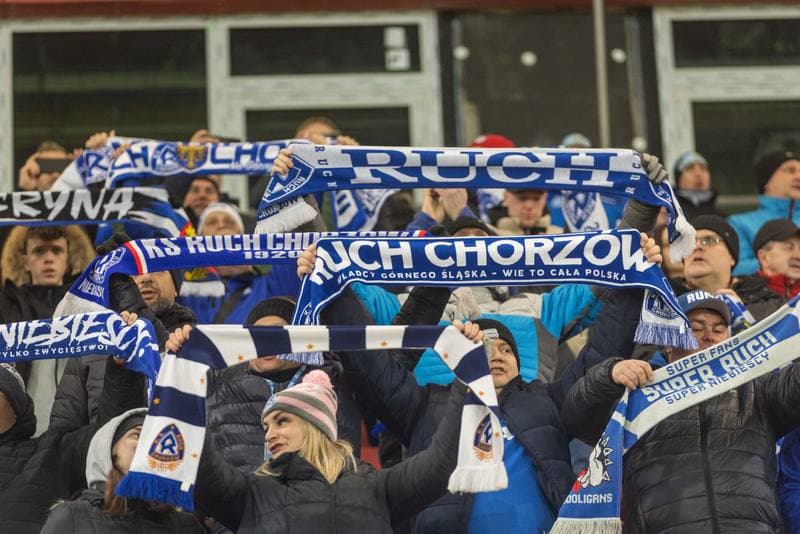 Football. Fortuna I Liga. Ruch Chorzow - Chrobry Glogow. 11.02.2023