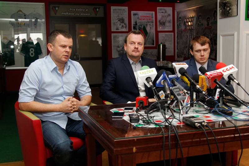Football. Zaglebie Sosnowiec. Press Conference. 28.02.2017