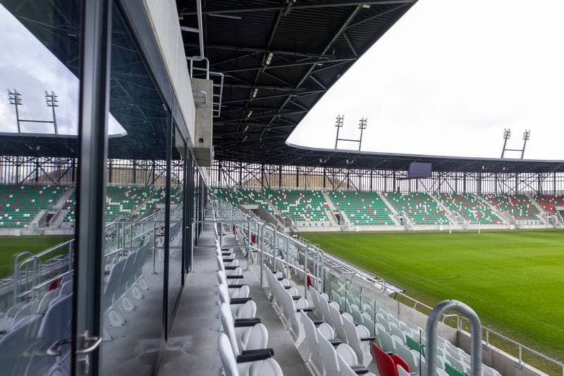Football. Arcelor Mittal Park Sosnowiec. Stadion pilkarski. 21.02.2023