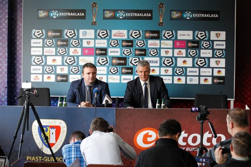 Football. Piast Gliwice. Press Conference. 02.03.2017