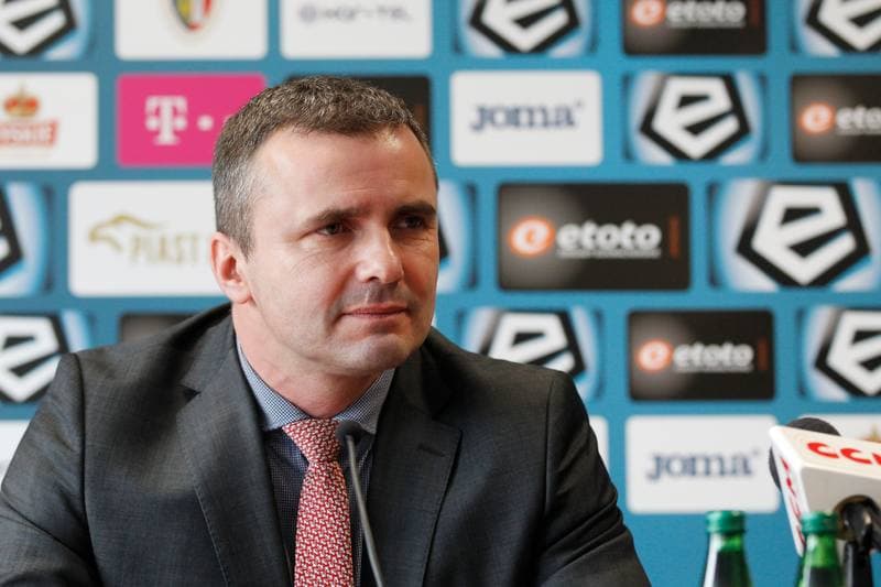 Football. Piast Gliwice. Press Conference. 21.03.2017