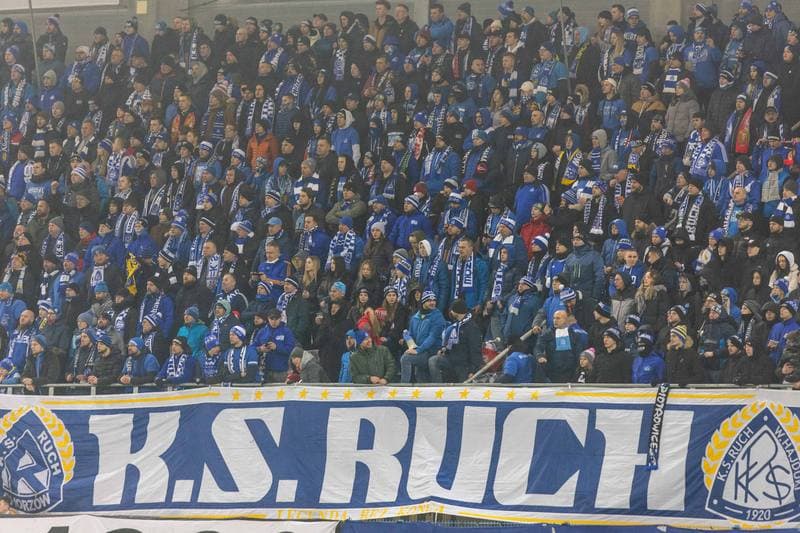 Football. Fortuna I Liga. Ruch Chorzow - Chrobry Glogow. 11.02.2023