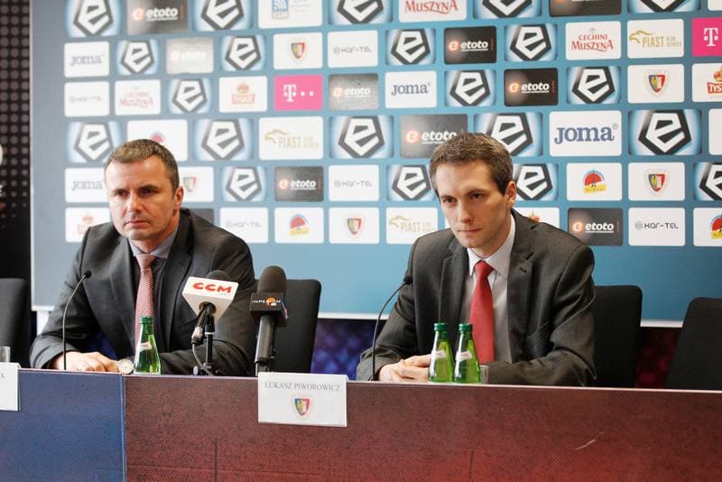 Football. Piast Gliwice. Press Conference. 21.03.2017