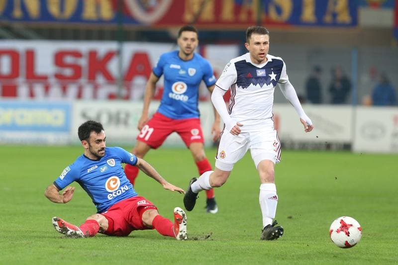 Football. Lotto Ekstraklasa. Piast Gliwice - Wisla Krakow. 04.03.2017