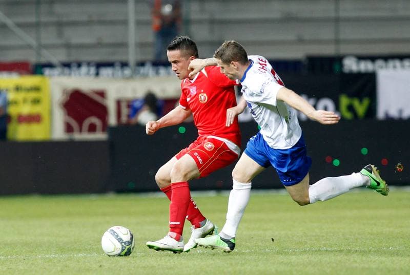 Football. T-Mobile Ekstraklasa. Podbeskidzie Bielsko Biala - Widzew Lodz. 22.05.2014