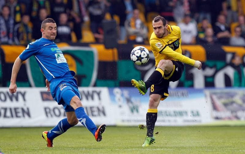 Football. I Liga. GKS Katowice - Kolejarz Stroze. 26.04.2014