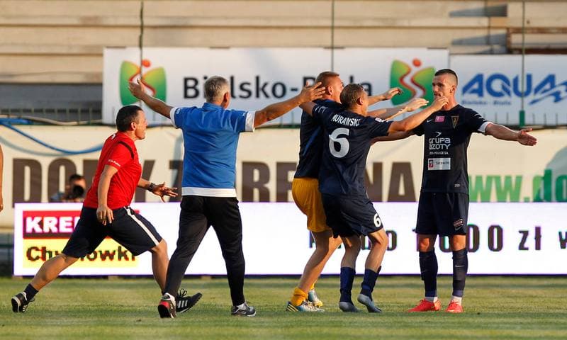 Football. T-Mobile Ekstraklasa. Podbeskidzie Bielsko Biala - Pogon Szczecin. 18.07.2014