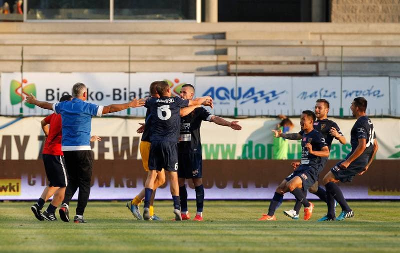 Football. T-Mobile Ekstraklasa. Podbeskidzie Bielsko Biala - Pogon Szczecin. 18.07.2014