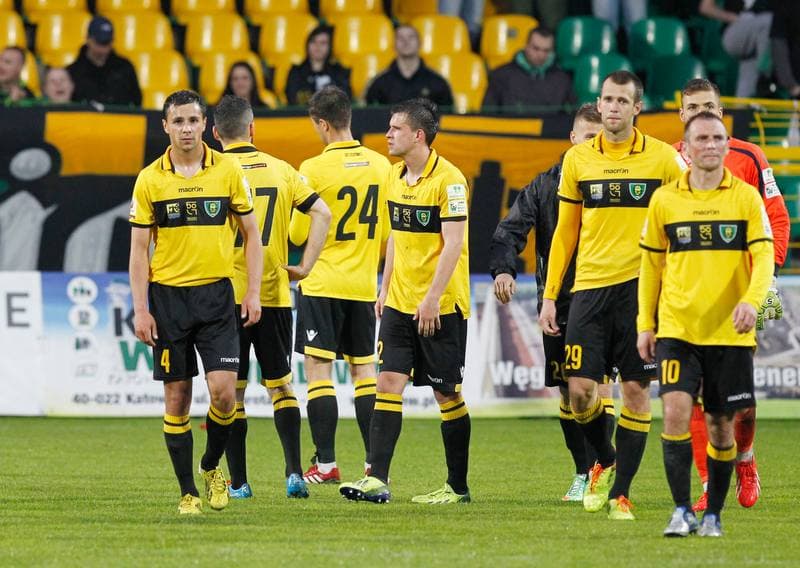 Football. I Liga. GKS Katowice - Kolejarz Stroze. 26.04.2014