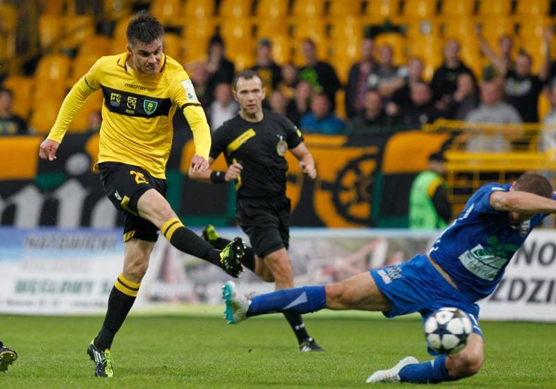 Football. I Liga. GKS Katowice - Kolejarz Stroze. 26.04.2014