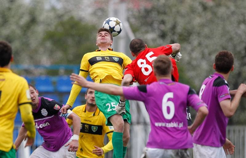 Football. I Liga. Dolcan Zabki - GKS Katowice. 23.04.2014