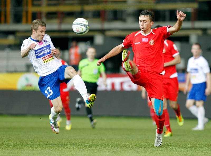 Football. T-Mobile Ekstraklasa. Podbeskidzie Bielsko Biala - Widzew Lodz. 22.05.2014