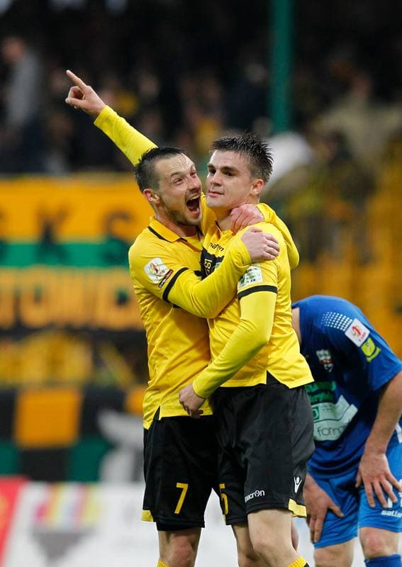 Football. I Liga. GKS Katowice - Kolejarz Stroze. 26.04.2014