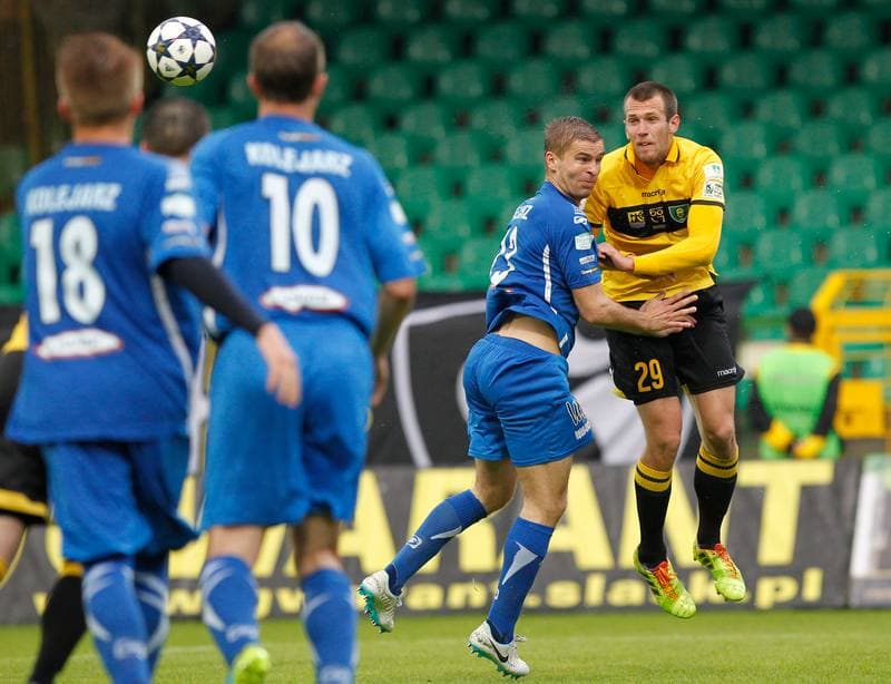 Football. I Liga. GKS Katowice - Kolejarz Stroze. 26.04.2014