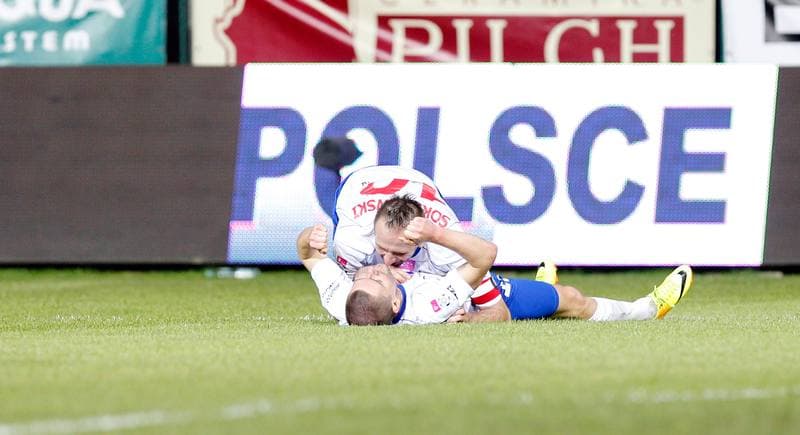 Football. T-Mobile Ekstraklasa. Podbeskidzie Bielsko Biala - Widzew Lodz. 22.05.2014