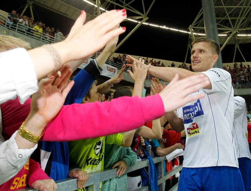 Football. T-Mobile Ekstraklasa. Podbeskidzie Bielsko Biala - Widzew Lodz. 22.05.2014