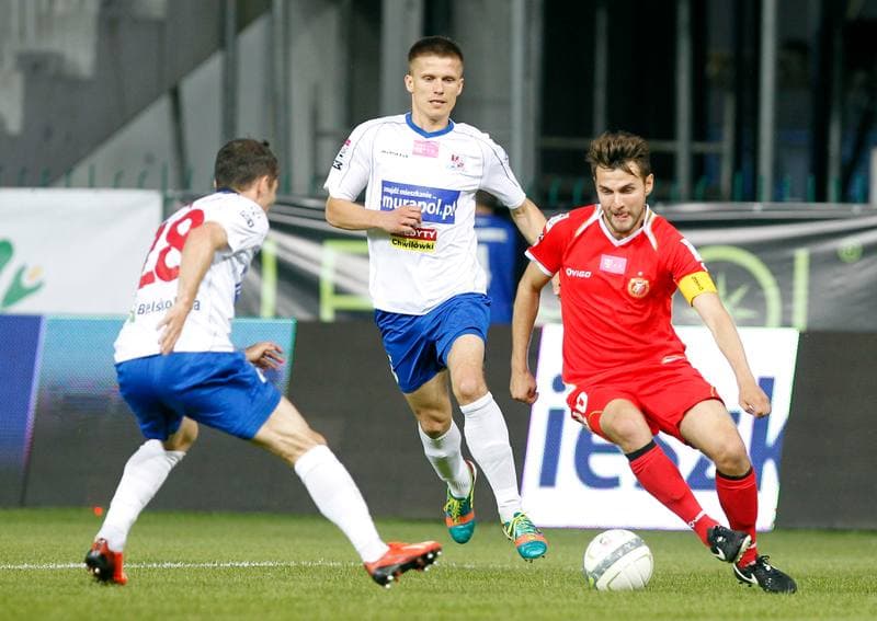 Football. T-Mobile Ekstraklasa. Podbeskidzie Bielsko Biala - Widzew Lodz. 22.05.2014