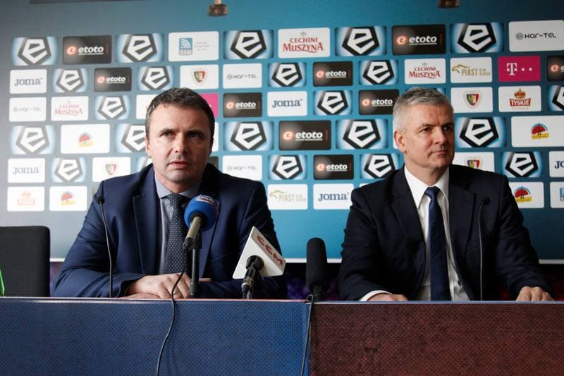 Football. Piast Gliwice. Press Conference. 02.03.2017