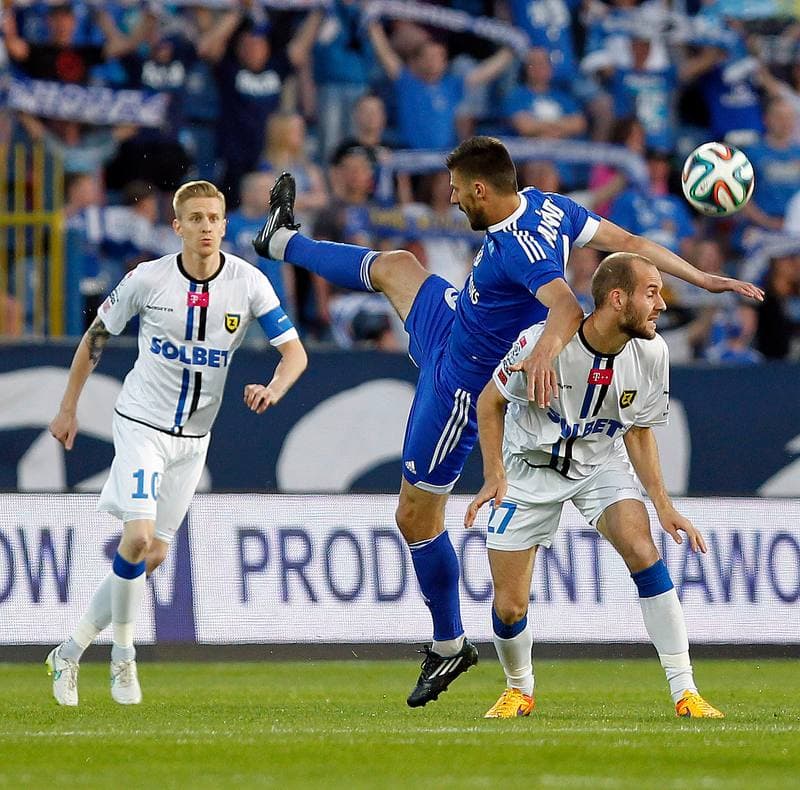 Football. T-Mobile Ekstraklasa. Ruch Chorzow - Zawisza Bydgoszcz. 11.05.2014
