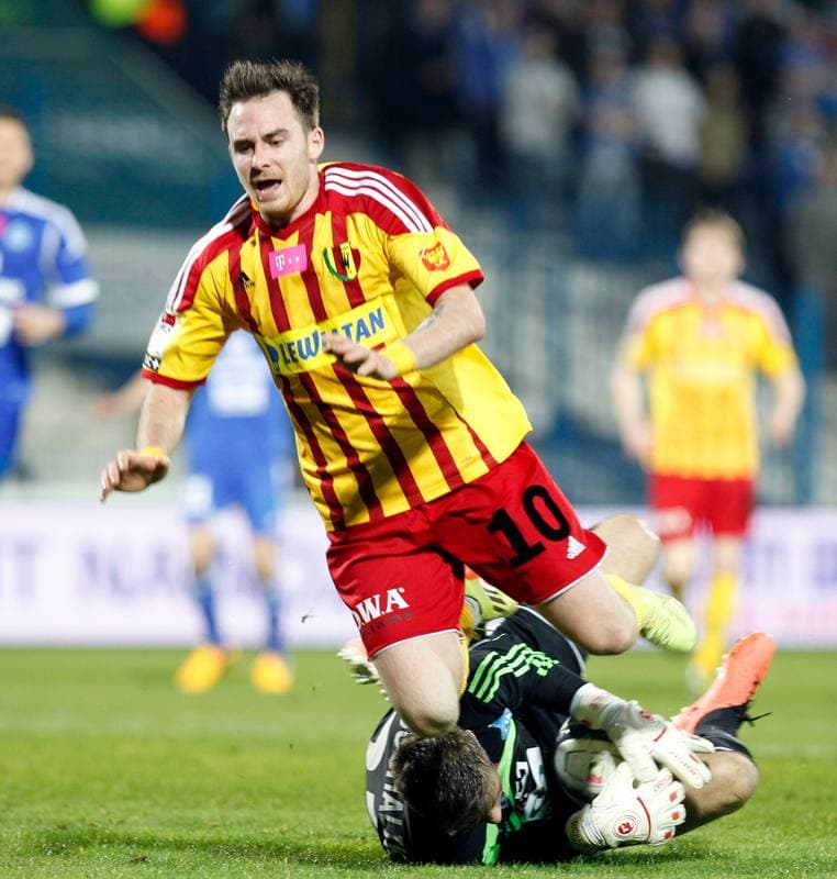 Football. T-Mobile Ekstraklasa. Ruch Chorzow - Korona Kielce. 07.04.2014