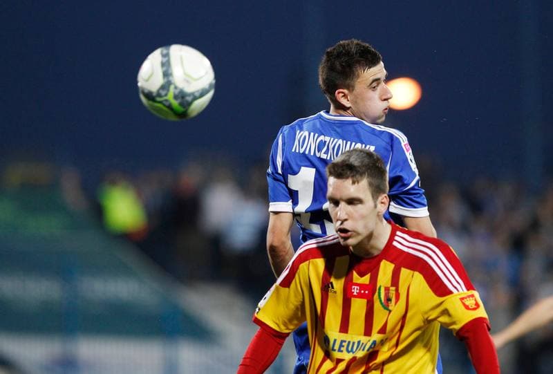 Football. T-Mobile Ekstraklasa. Ruch Chorzow - Korona Kielce. 07.04.2014