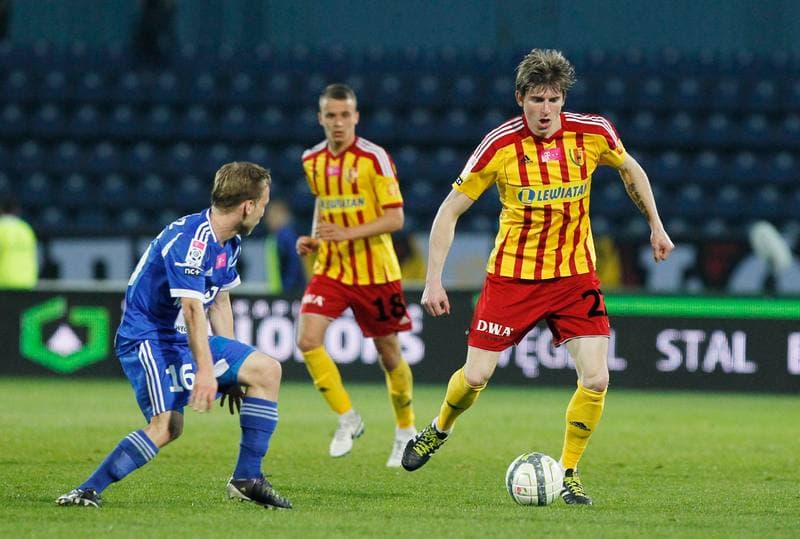 Football. T-Mobile Ekstraklasa. Ruch Chorzow - Korona Kielce. 07.04.2014