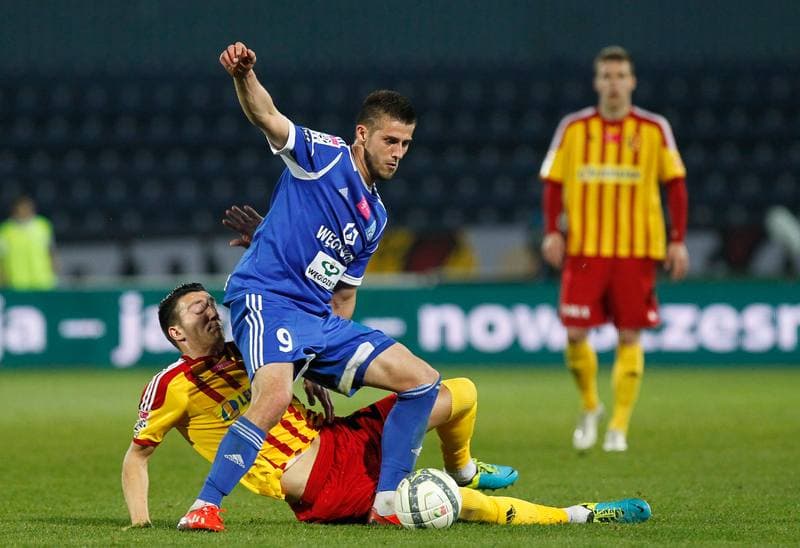 Football. T-Mobile Ekstraklasa. Ruch Chorzow - Korona Kielce. 07.04.2014