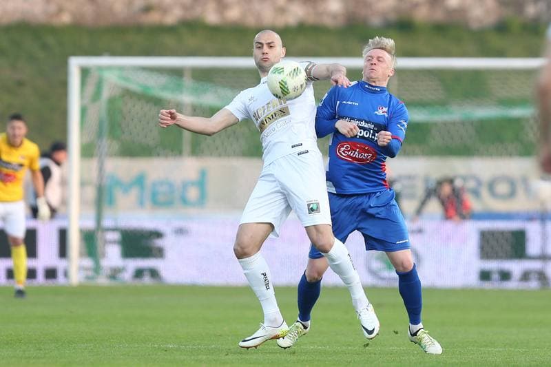 Football. Nice I Liga. Zaglebie Sosnowiec - Podbeskidzie Bielsko-Biala. 15.04.2017
