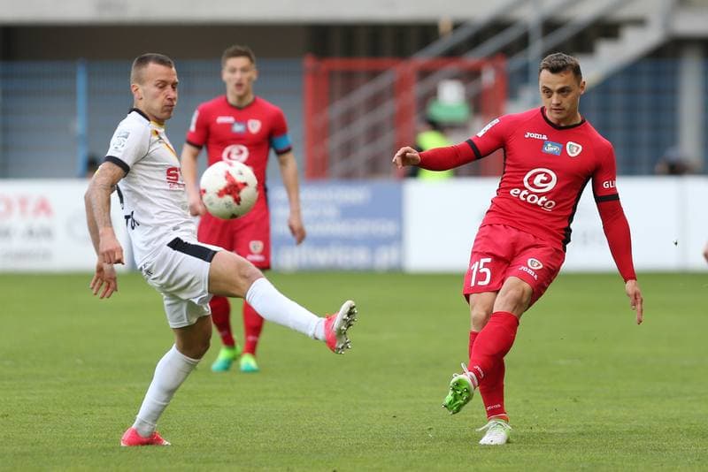 Football. Lotto Ekstraklasa. Piast Gliwice - Jagiellonia Bialystok. 22.04.2017