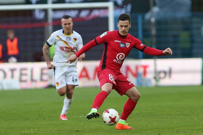 Football. Lotto Ekstraklasa. Piast Gliwice - Jagiellonia Bialystok. 22.04.2017
