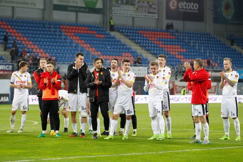 Football. Lotto Ekstraklasa. Piast Gliwice - Jagiellonia Bialystok. 22.04.2017