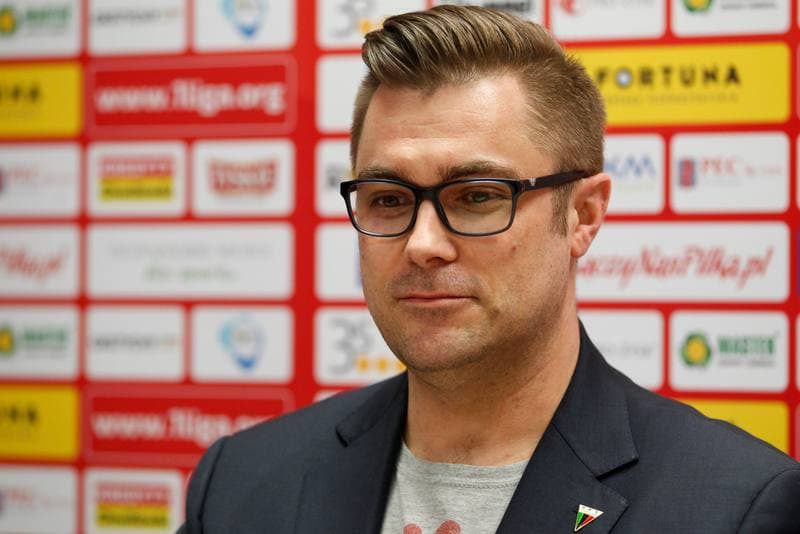 Football. GKS Tychy. Press Conference. 25.04.2017
