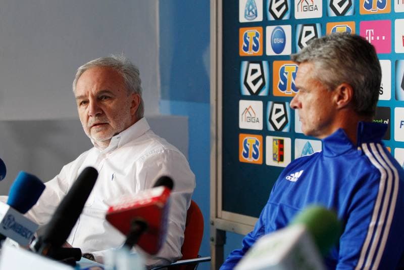 Football. Ruch Chorzow. Press Conference. 24.04.2017