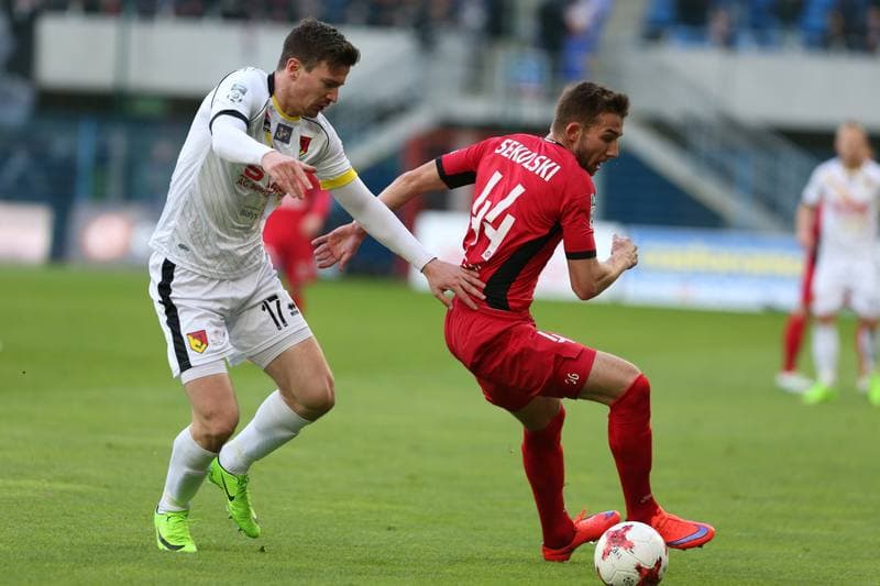 Football. Lotto Ekstraklasa. Piast Gliwice - Jagiellonia Bialystok. 22.04.2017