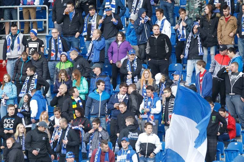 Football. Fortuna Narodni Liga. Banik Ostrava - FK Pardubice. 16.04.2017