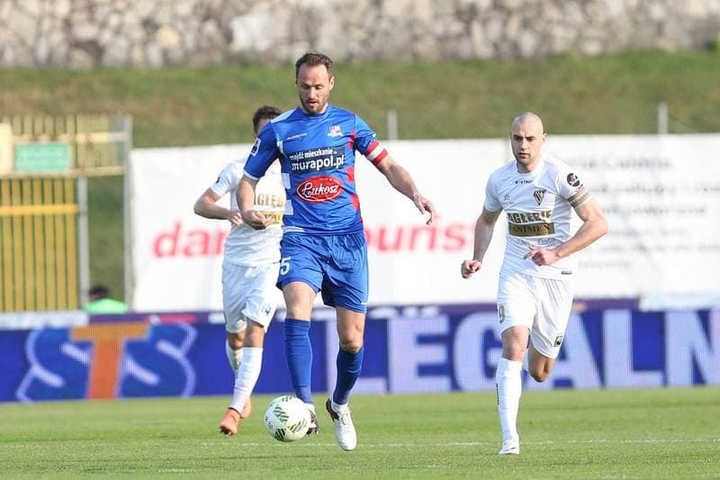 Football. Nice I Liga. Zaglebie Sosnowiec - Podbeskidzie Bielsko-Biala. 15.04.2017