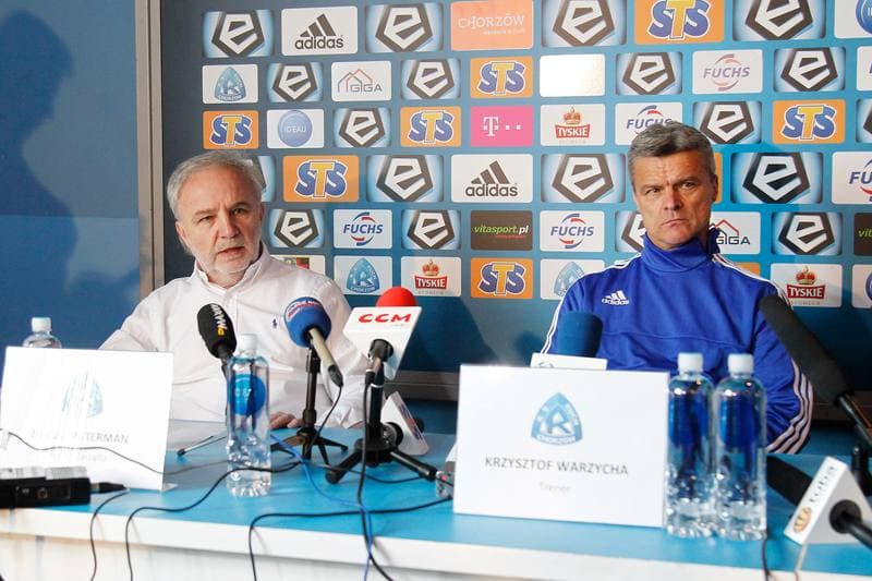 Football. Ruch Chorzow. Press Conference. 24.04.2017